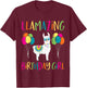 Girl Llama Birthday LLamazing Party Alpaca Balloons Gift Small T-Shirt - T-Shirt | Maroon