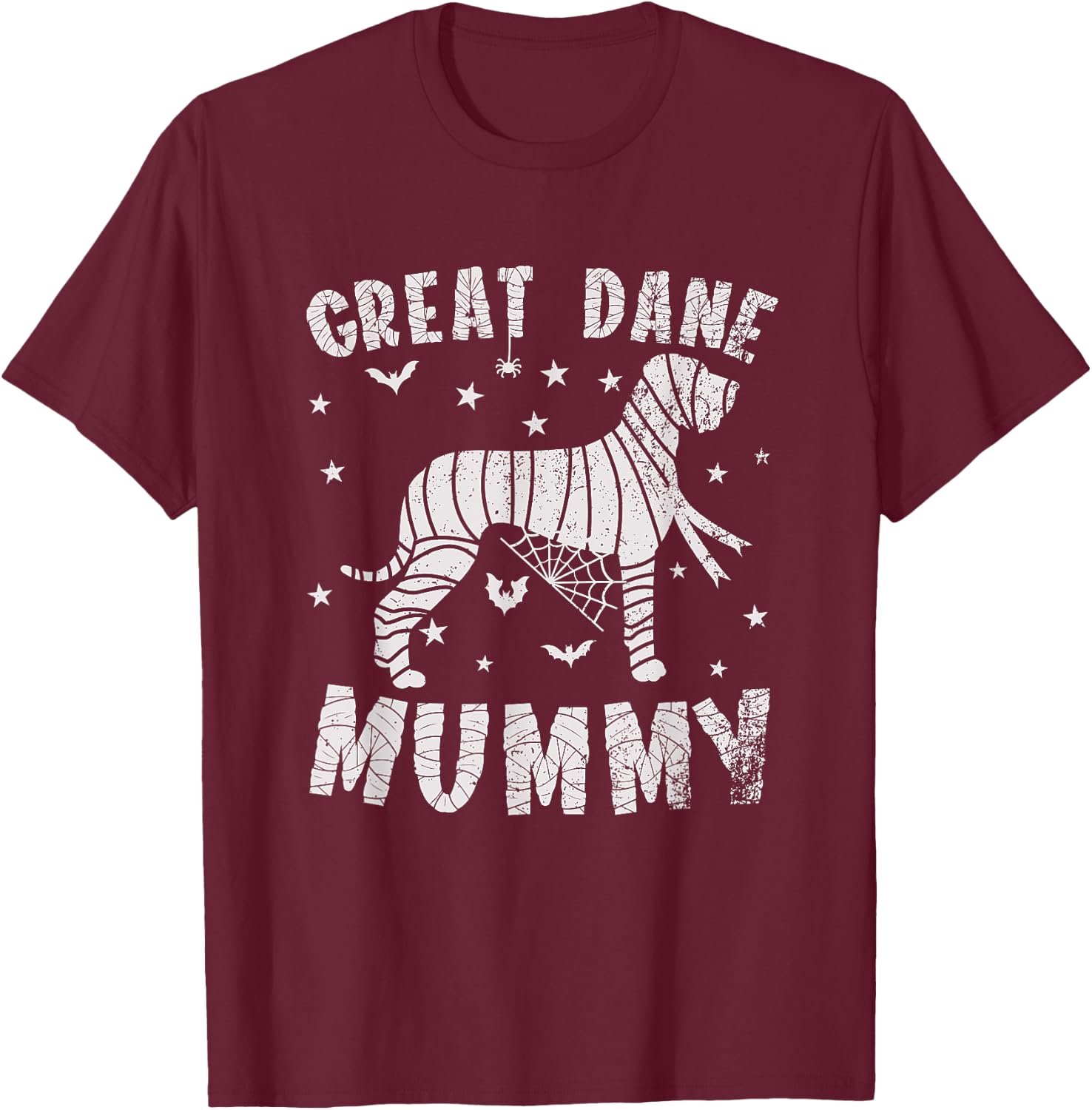Great Dane Mama - Halloween T-Shirt - T-Shirt | Maroon
