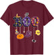 Boo Halloween Costume Spiders, Ghosts, Pumkin & Witch Hat T-Shirt - T-Shirt | Maroon
