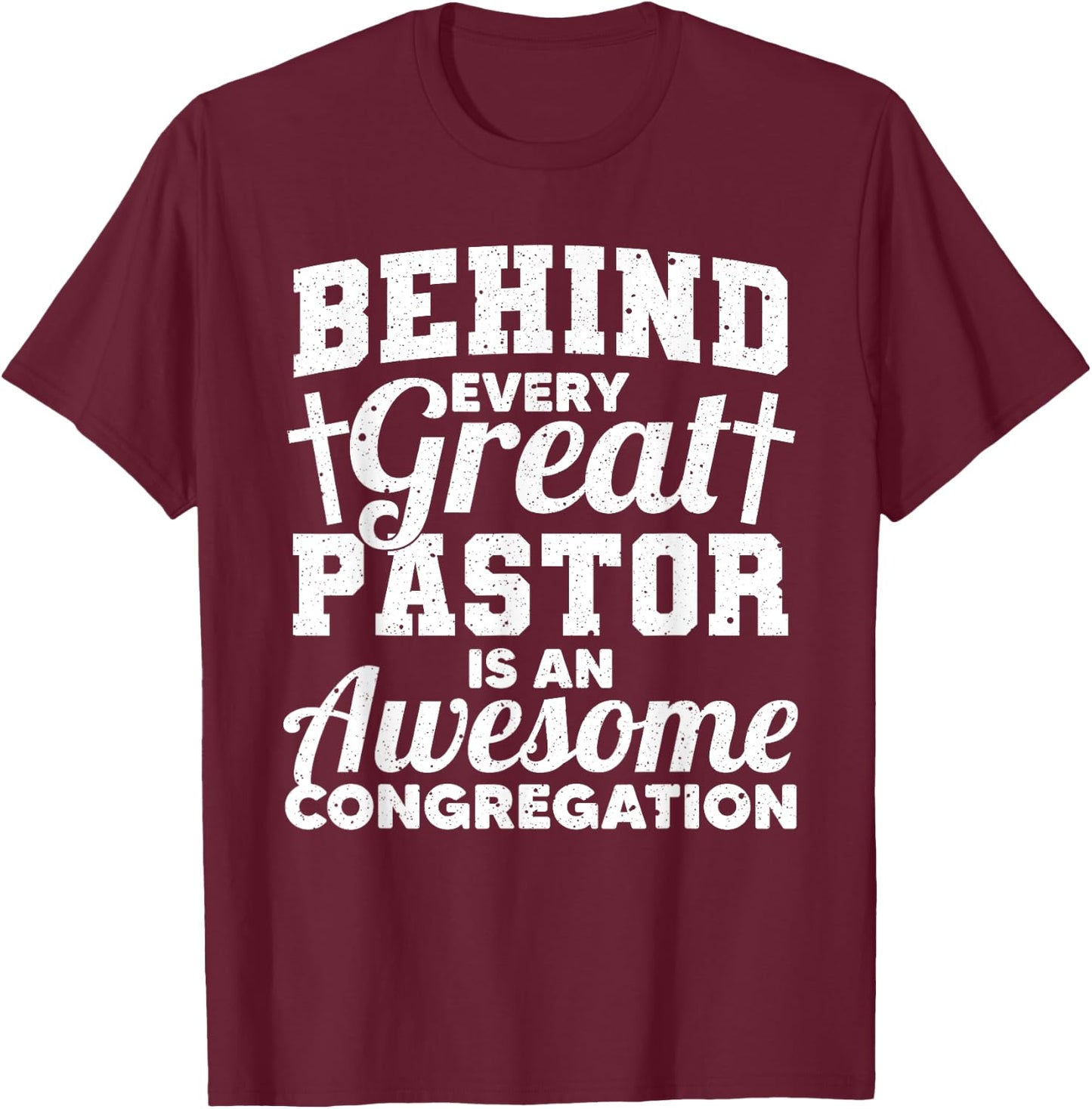 Pastor Appreciation Art Men Women Preacher Clergy Christian T-Shirt - T-Shirt | Maroon