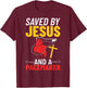 Saved By Jesus And A Pacemaker Heart Disease Awareness T-Shirt - T-Shirt | Maroon