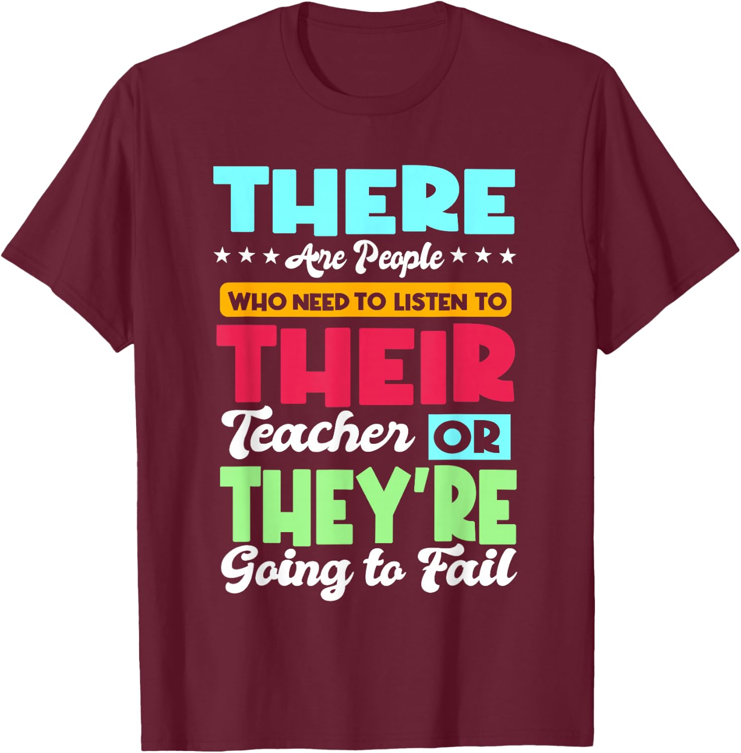 English Teacher Grammar Grammarians Grammatical Rules T-Shirt - T-Shirt | Maroon