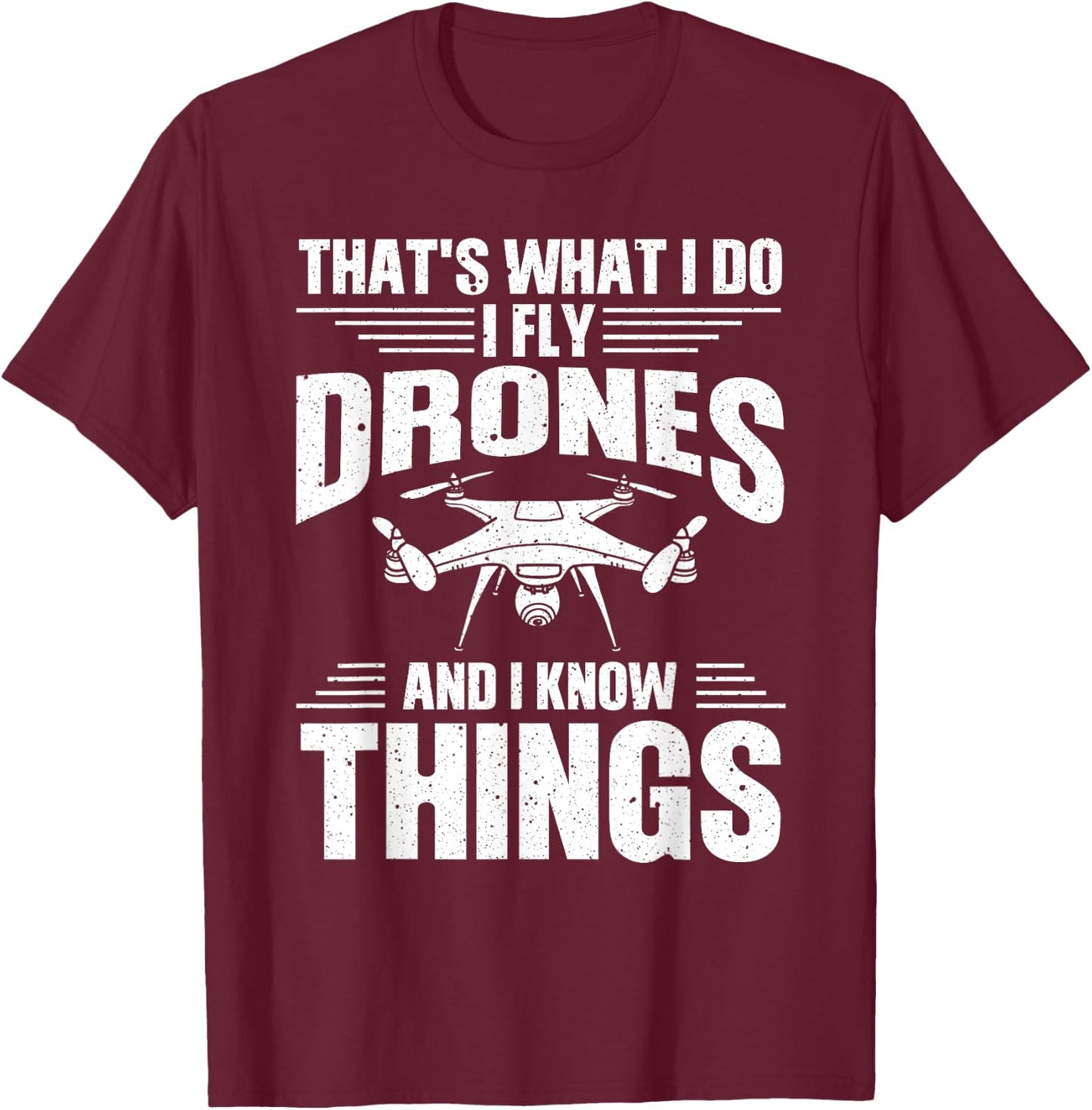Funny Drone Women Drone Pilot Flying Aerial Vehicle T-Shirt - T-Shirt | Maroon