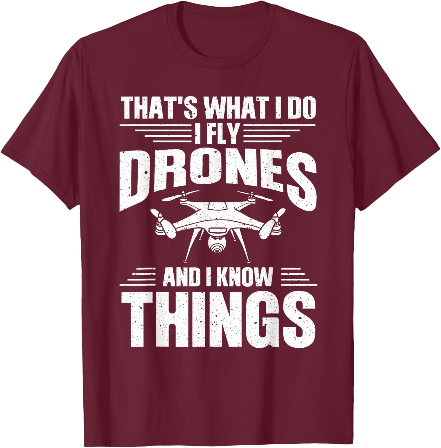 Funny Drone Women Drone Pilot Flying Aerial Vehicle T-Shirt - T-Shirt | Maroon