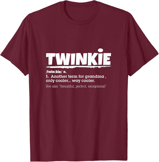 Funny Twinkie Definition for Grandma T-Shirt - T-Shirt | Maroon