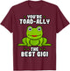 Toad-Ally The Best Gigi Frog Lover Toad Grandmother T-Shirt - T-Shirt | Maroon
