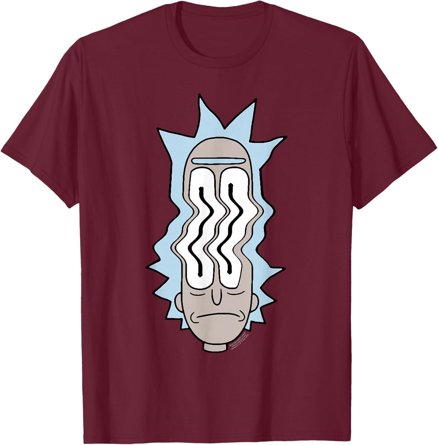 Rick and Morty Rick Waves T-Shirt - T-Shirt | Maroon
