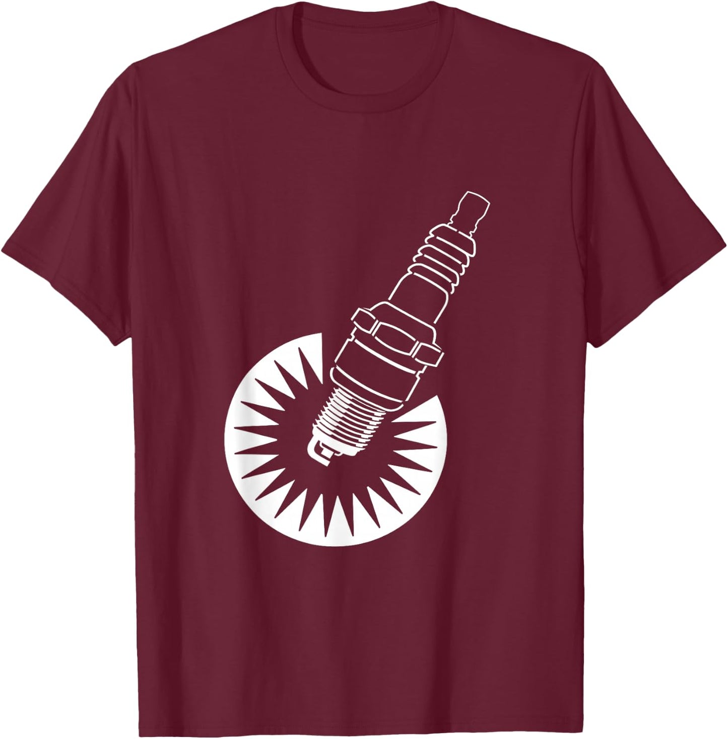 Spark Plug Vintage Retro Style T-Shirt - T-Shirt | Maroon