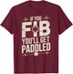 Funny EMT Paramedic If You Fib You'll Get Paddled T-Shirt - T-Shirt | Maroon