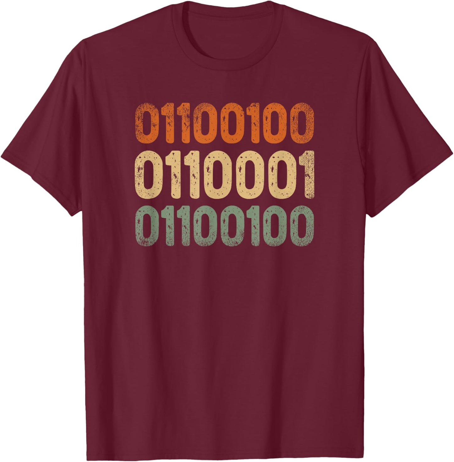 Dad Binary Best Daddy Ever Fatherhood Fathers Day Papa T-Shirt - T-Shirt | Maroon