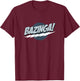 The Big Bang Theory Bazinga Cool Tones Logo TV Show T-Shirt - T-Shirt | Maroon