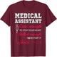 Medical Assistant Cute Nurse Stop Heart Male Female Nursing T-Shirt - T-Shirt | Maroon