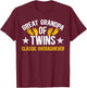 Twin Great Grandpa Of Twins Classic Overachiever T-Shirt - T-Shirt | Maroon