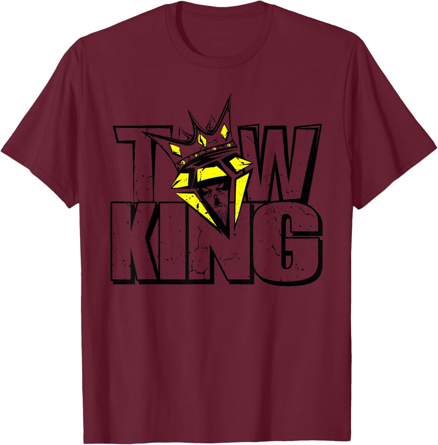 Tow King Tow Truck Operator Logo T-Shirt - T-Shirt | Maroon