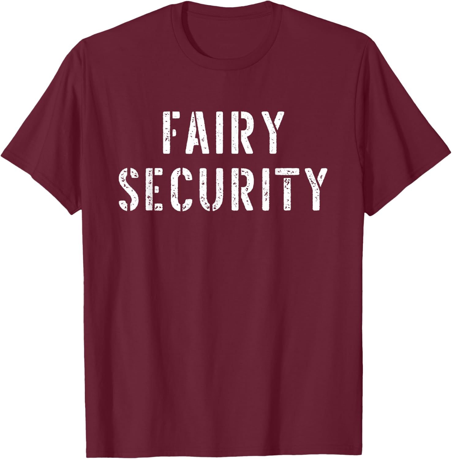 Halloween Dad Mom Daughter Adult Costume Fairy Security T-Shirt - T-Shirt | Maroon
