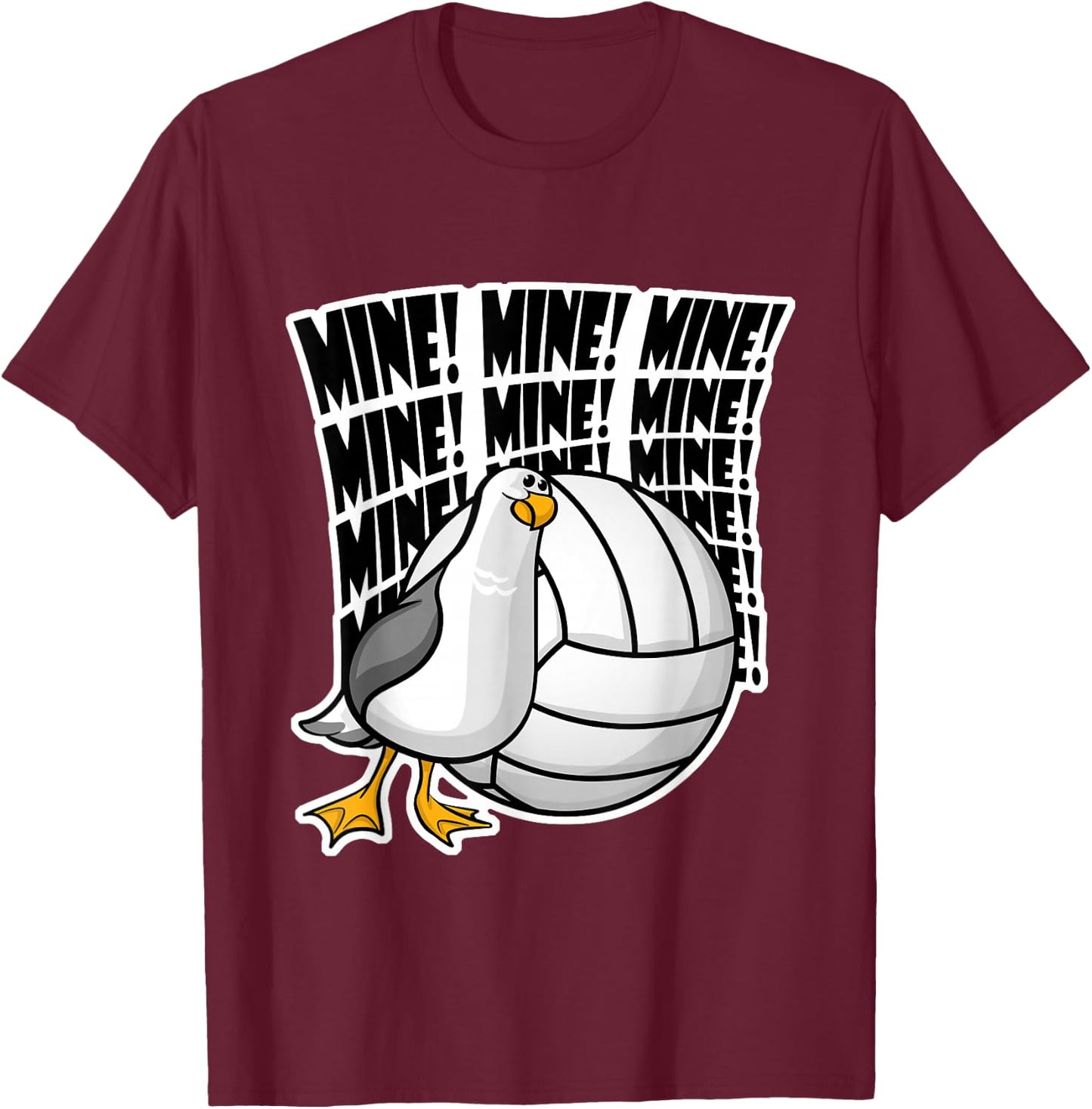 Volleyball Mine Mine Mine T-Shirt - T-Shirt | Maroon