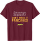 Psych Shawn Spencer Pancakes Standard T-Shirt - T-Shirt | Maroon