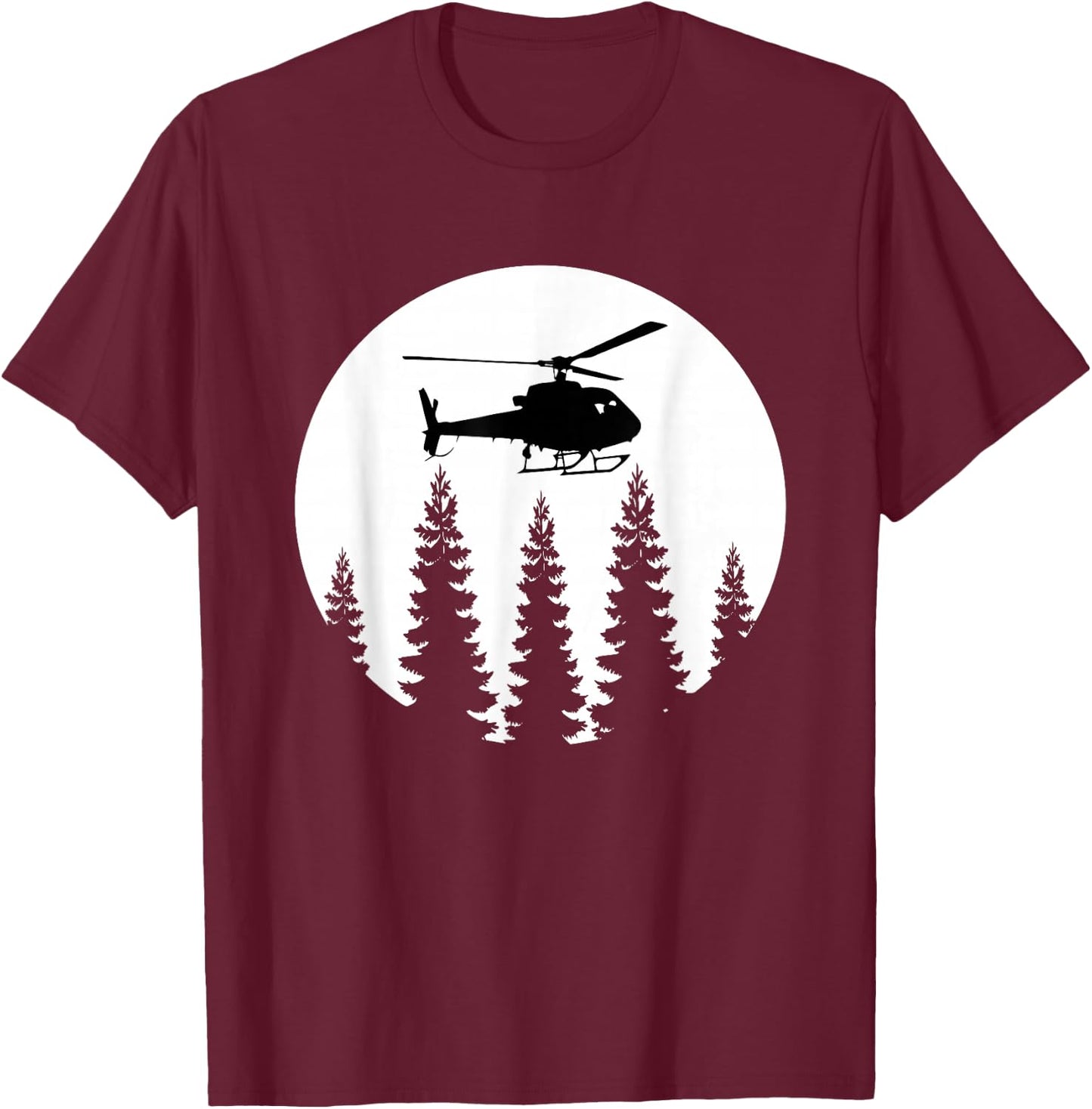Great Helicopter Pilot Retro Gift Men T-Shirt - T-Shirt | Maroon