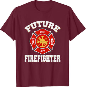 Firefighter Quotes Future Firefighter - Men's Black Short Sleeve Classic Fit - Small T-Shirt - T-Shirt | Maroon
