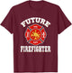 Firefighter Quotes Future Firefighter - Men's Black Short Sleeve Classic Fit - Small T-Shirt - T-Shirt | Maroon
