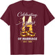 14 Years Married Anniversary for Couples Since 2012 T-Shirt - T-Shirt | Maroon