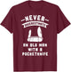 Pocketknife Never Underestimate an Old Man Pocket Knife T-Shirt - T-Shirt | Maroon