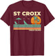 Vintage Retro Family Vacation Virgin Island St Croix Beach Women T-Shirt - T-Shirt | Maroon