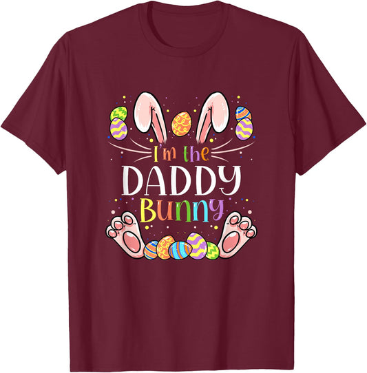 I'm The Daddy Bunny Matching Family Easter Gang Crew T-Shirt - T-Shirt | Maroon
