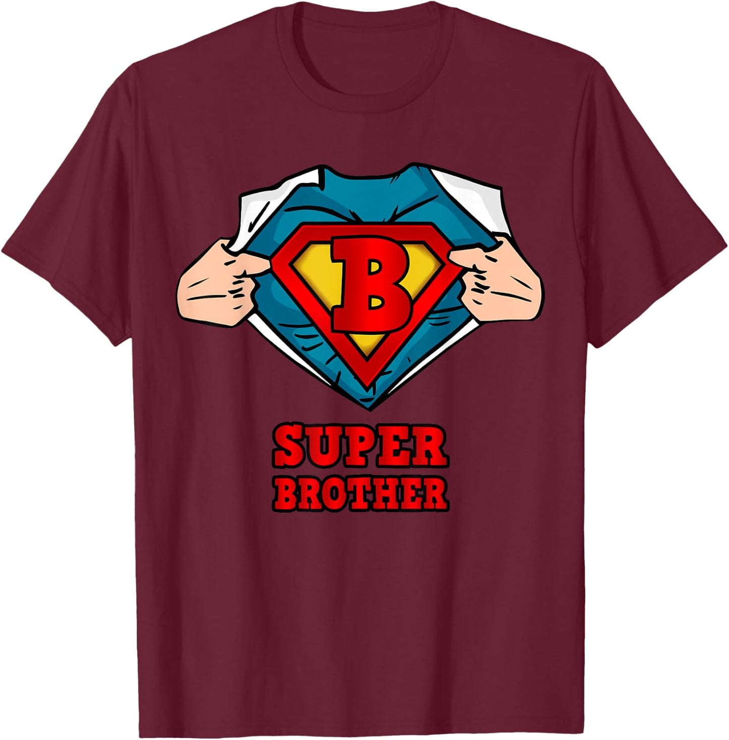 Super Brother Superhero Shirt - Great Gift from sister T-Shirt - T-Shirt | Maroon