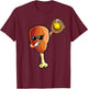 Funny Thanksgiving Softball Team Player Coach Turkey Leg Day T-Shirt - T-Shirt | Maroon