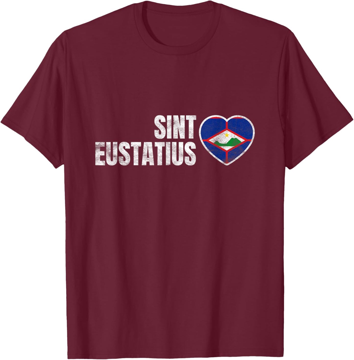 Sint Eustatius T-Shirt - T-Shirt | Maroon