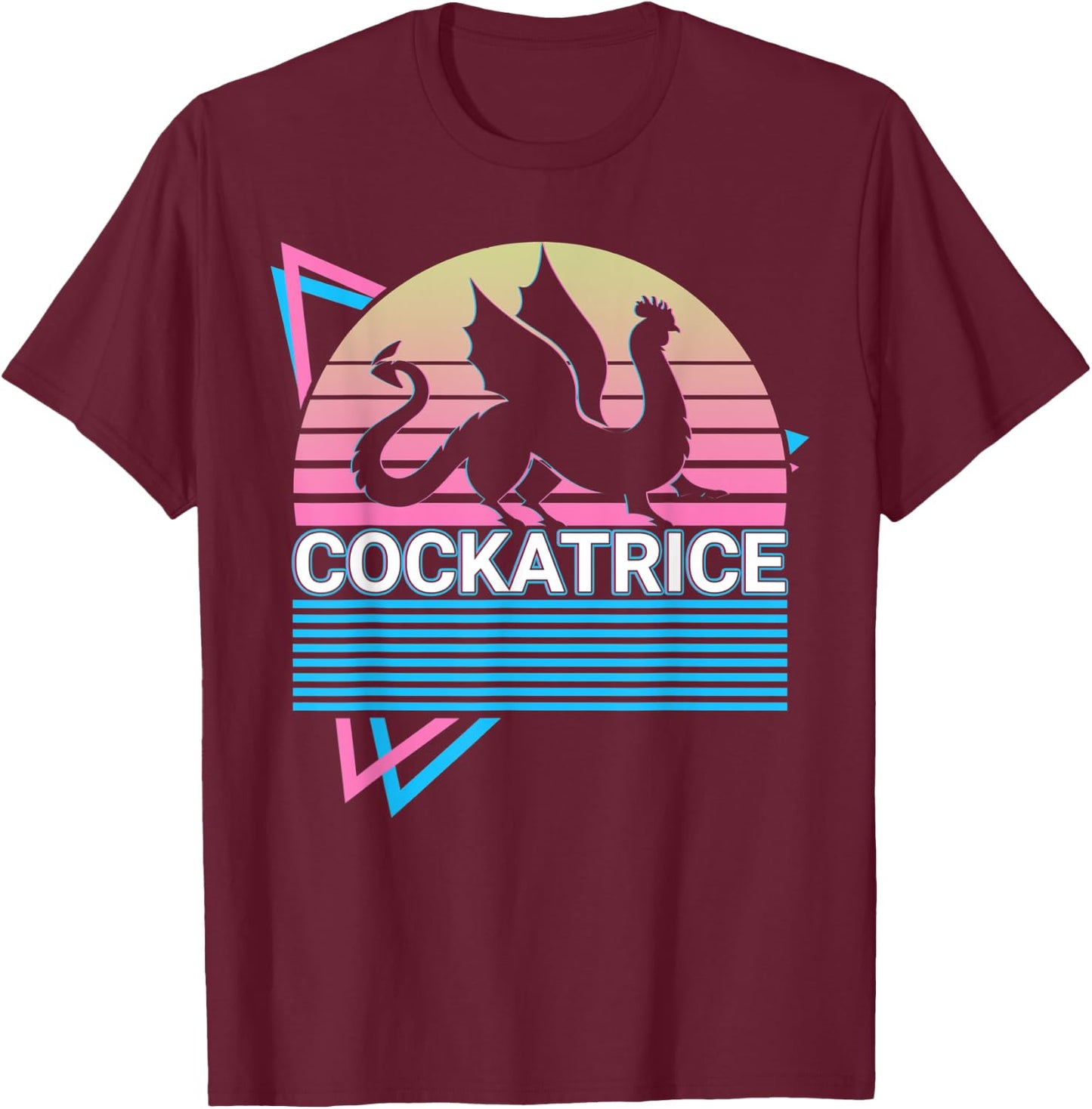 Cockatrice Beast Medieval Bestiary T-Shirt - T-Shirt | Maroon