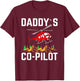 Daddy's Co-Pilot I Helicopter T-Shirt - T-Shirt | Maroon
