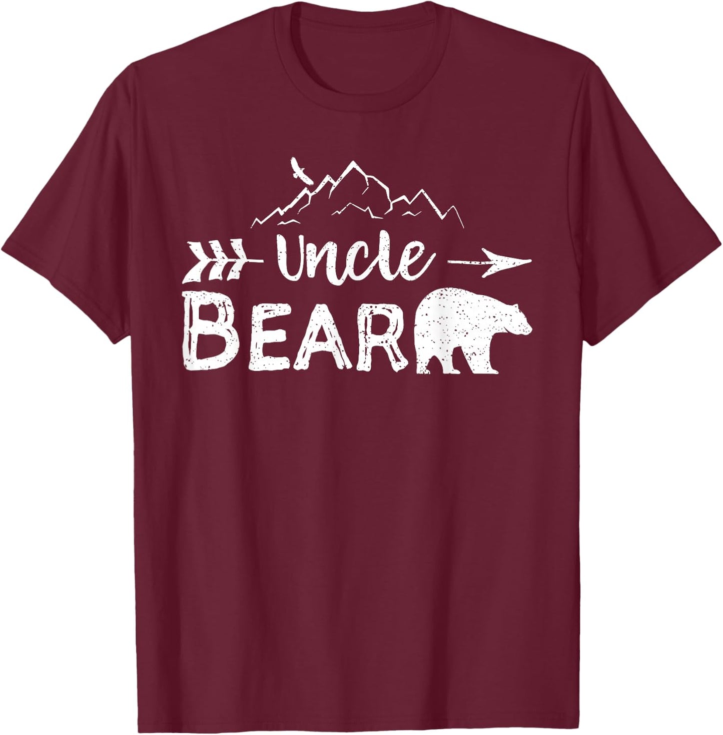 Uncle Bear Shirt Matching Family Aunt And Uncle Camping Gift T-Shirt - T-Shirt | Maroon