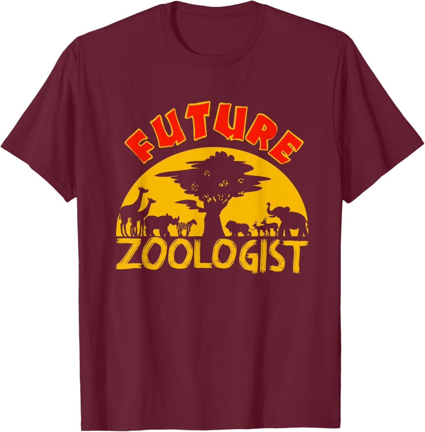 Future Zoologist Cute Zoology Students Funny Zoo Keeper Gift T-Shirt - T-Shirt | Maroon