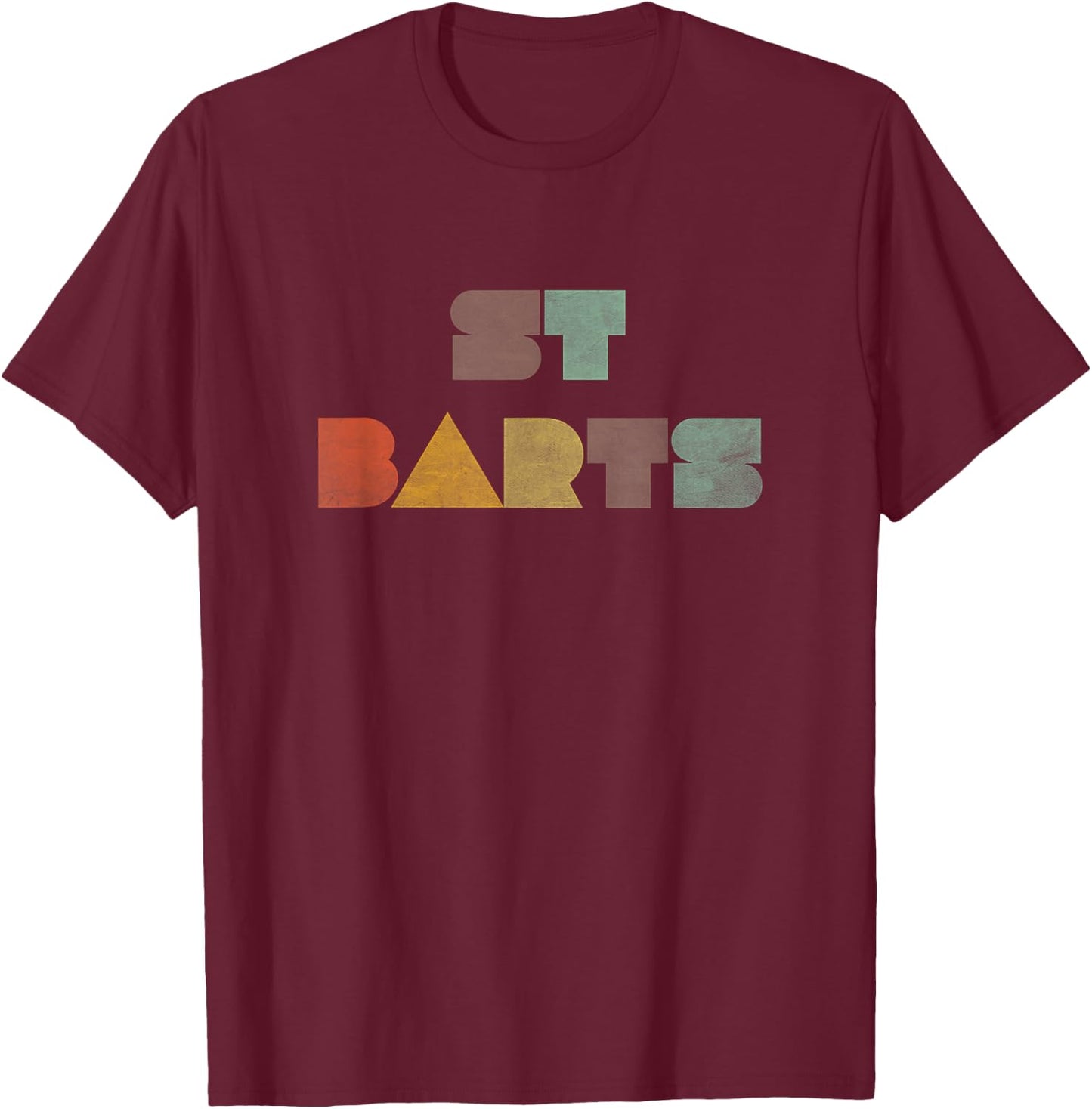 St Barts Vintage T-Shirt - T-Shirt | Maroon