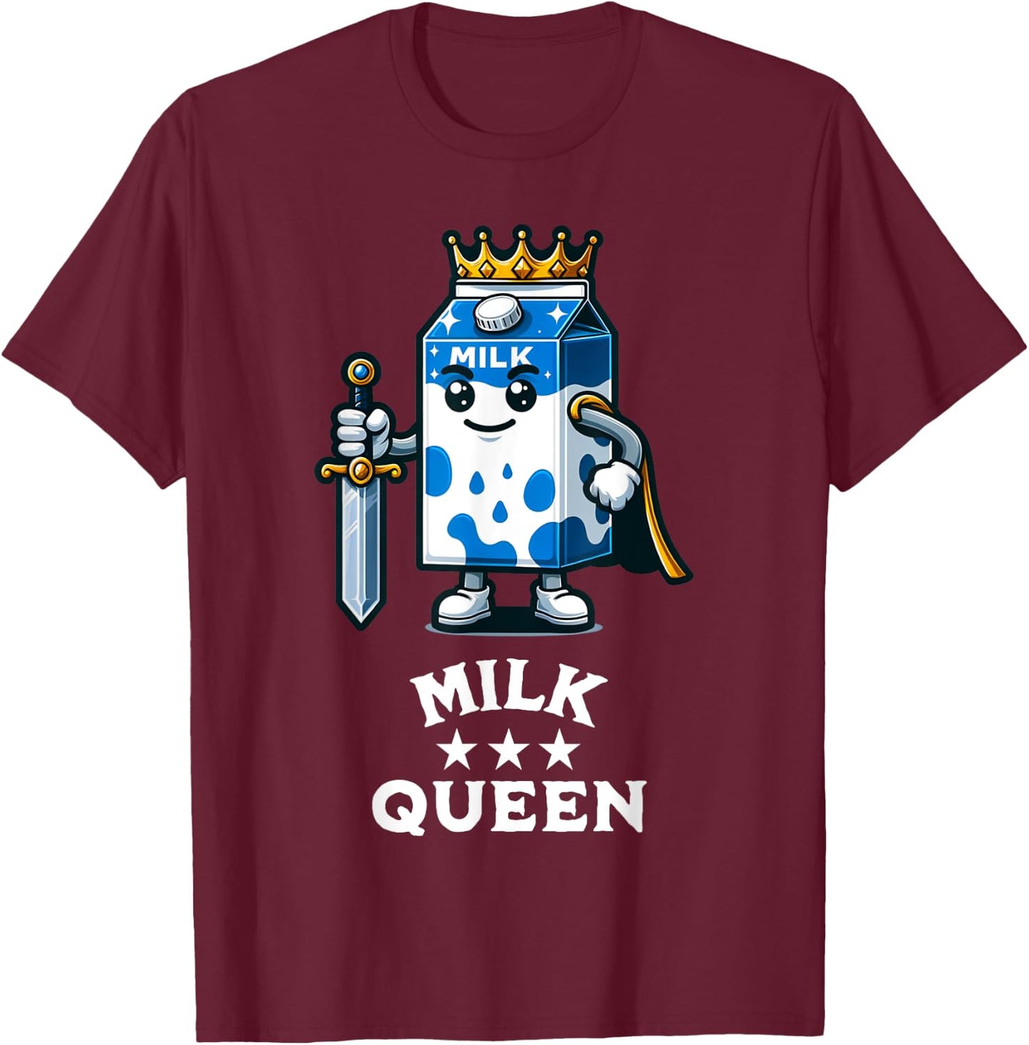 Dairy Farmer Milk Drinker T-Shirt - T-Shirt | Maroon