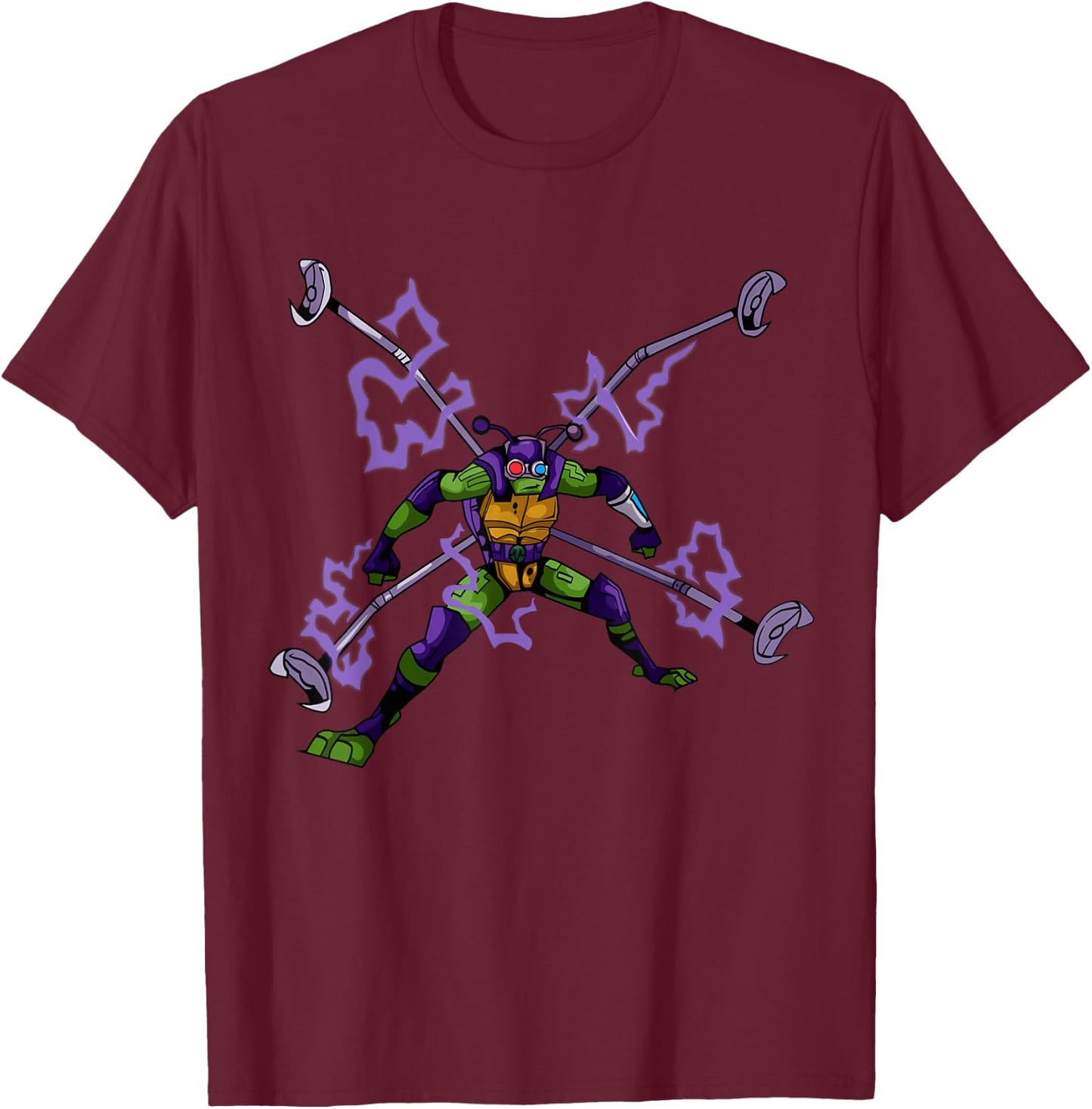 Mademark x Teenage Mutant Ninja Turtles - Donatello Spider Shell Activated T-Shirt - T-Shirt | Maroon