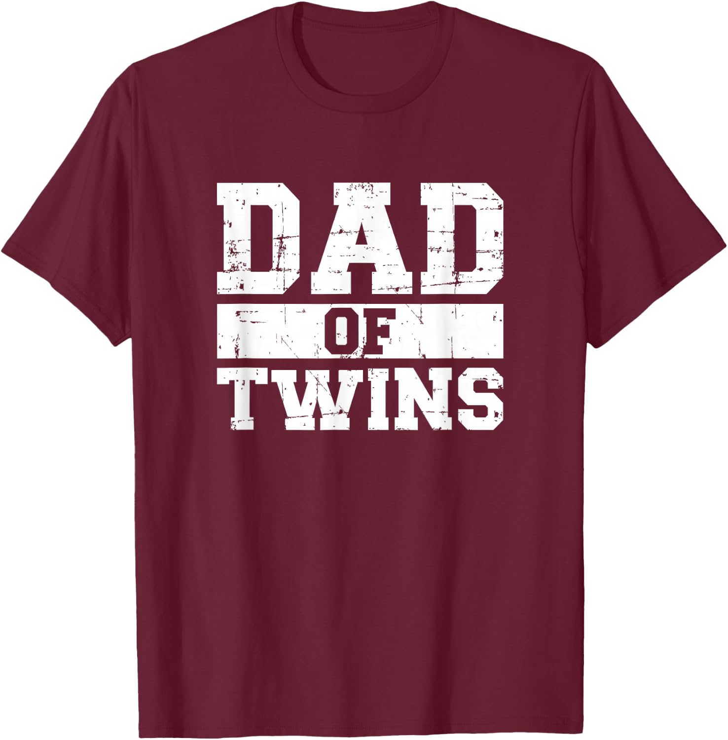 Twins Dad Dad T-Shirt - T-Shirt | Maroon
