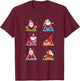 Christmas Yoga Santa Practice Yoga Xmas Meditation T-Shirt - T-Shirt | Maroon