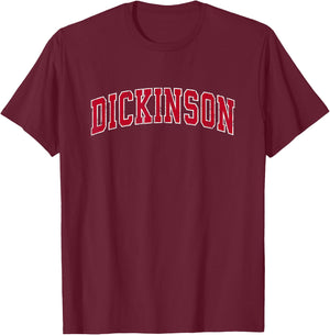 Dickinson Texas TX Vintage Sports Design Red Design T-Shirt - T-Shirt | Maroon
