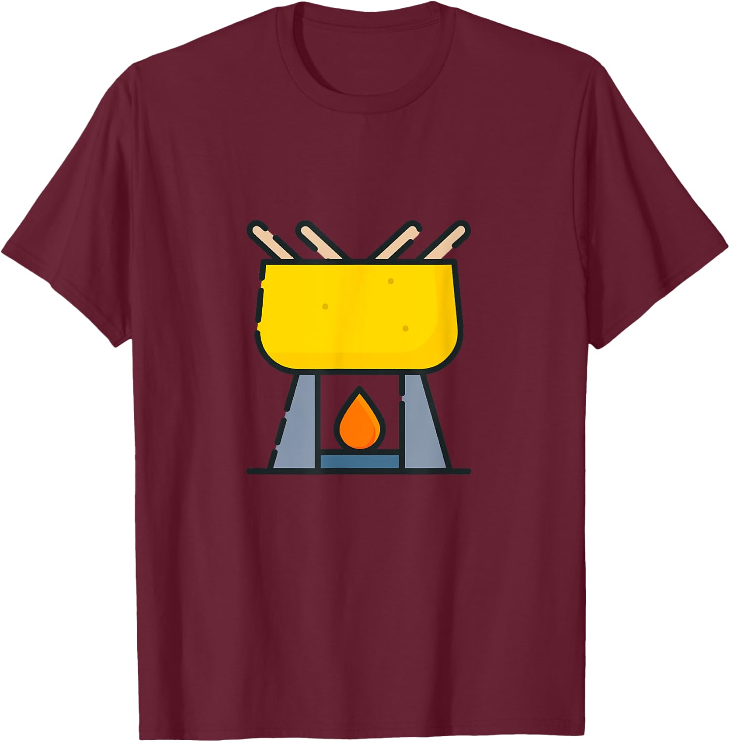 Fondue Pot T-Shirt - T-Shirt | Maroon