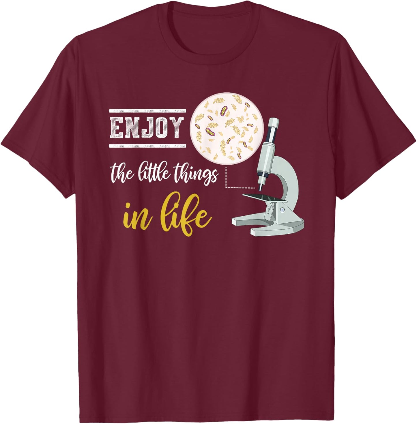 Microbiology Bacteria Science Gift Biology T-Shirt - T-Shirt | Maroon
