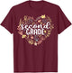 2nd Second Grade Floral Heart Back To School Teacher Girls T-Shirt - T-Shirt | Maroon