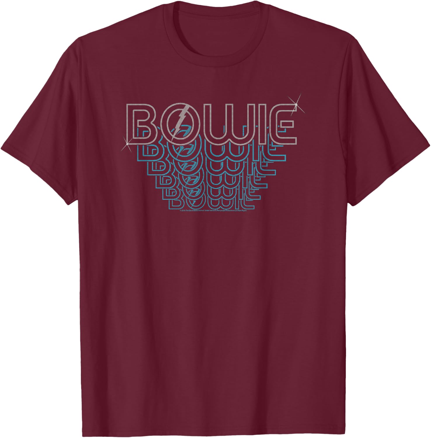 David Bowie - Futuristic T-Shirt - T-Shirt | Maroon