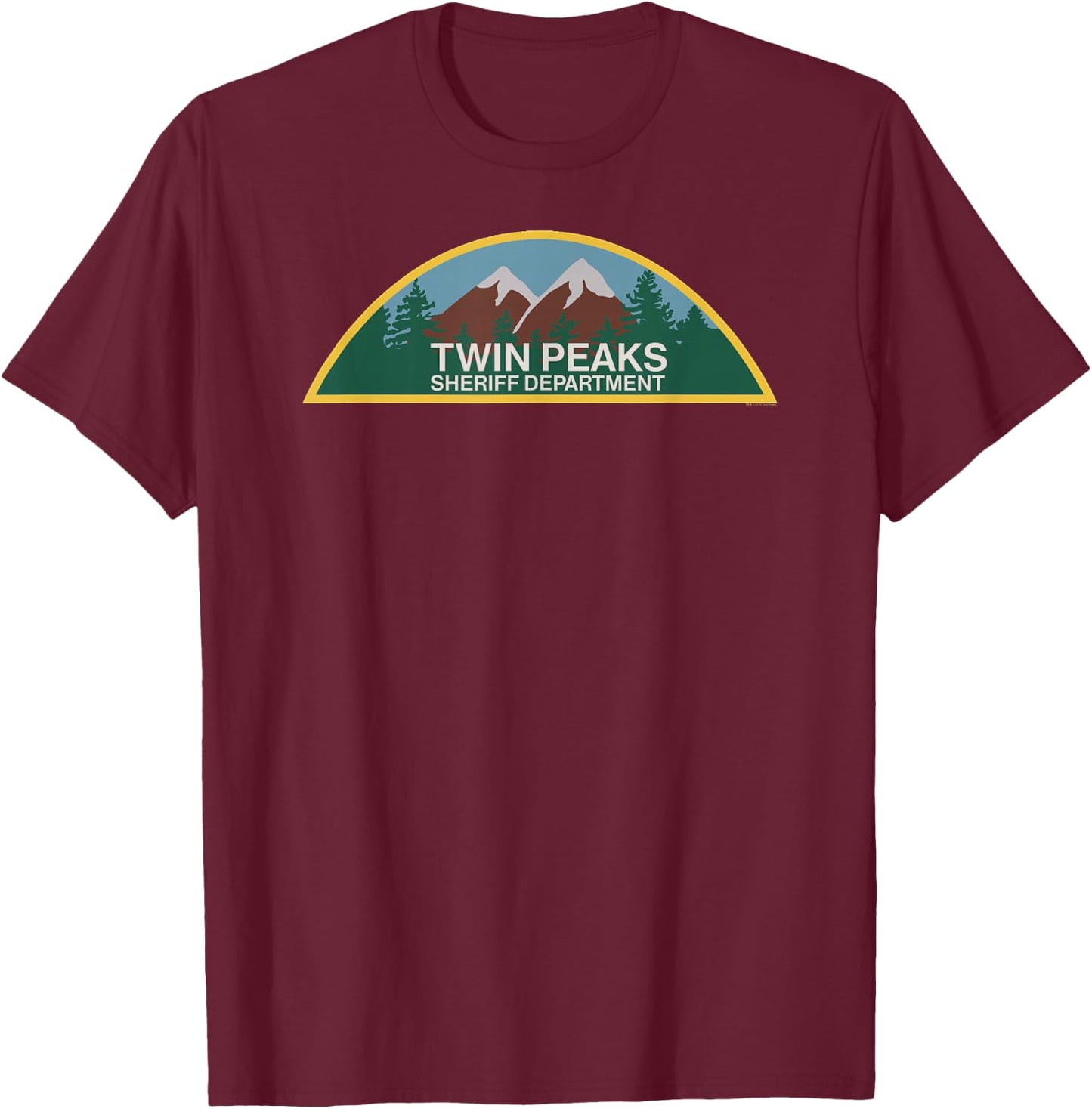 Twin Peaks - Sheriff Department T-Shirt - T-Shirt | Maroon