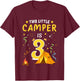 Kids 3 Year Old Camper Kids 3rd Birthday Camping Costume T-Shirt - T-Shirt | Maroon