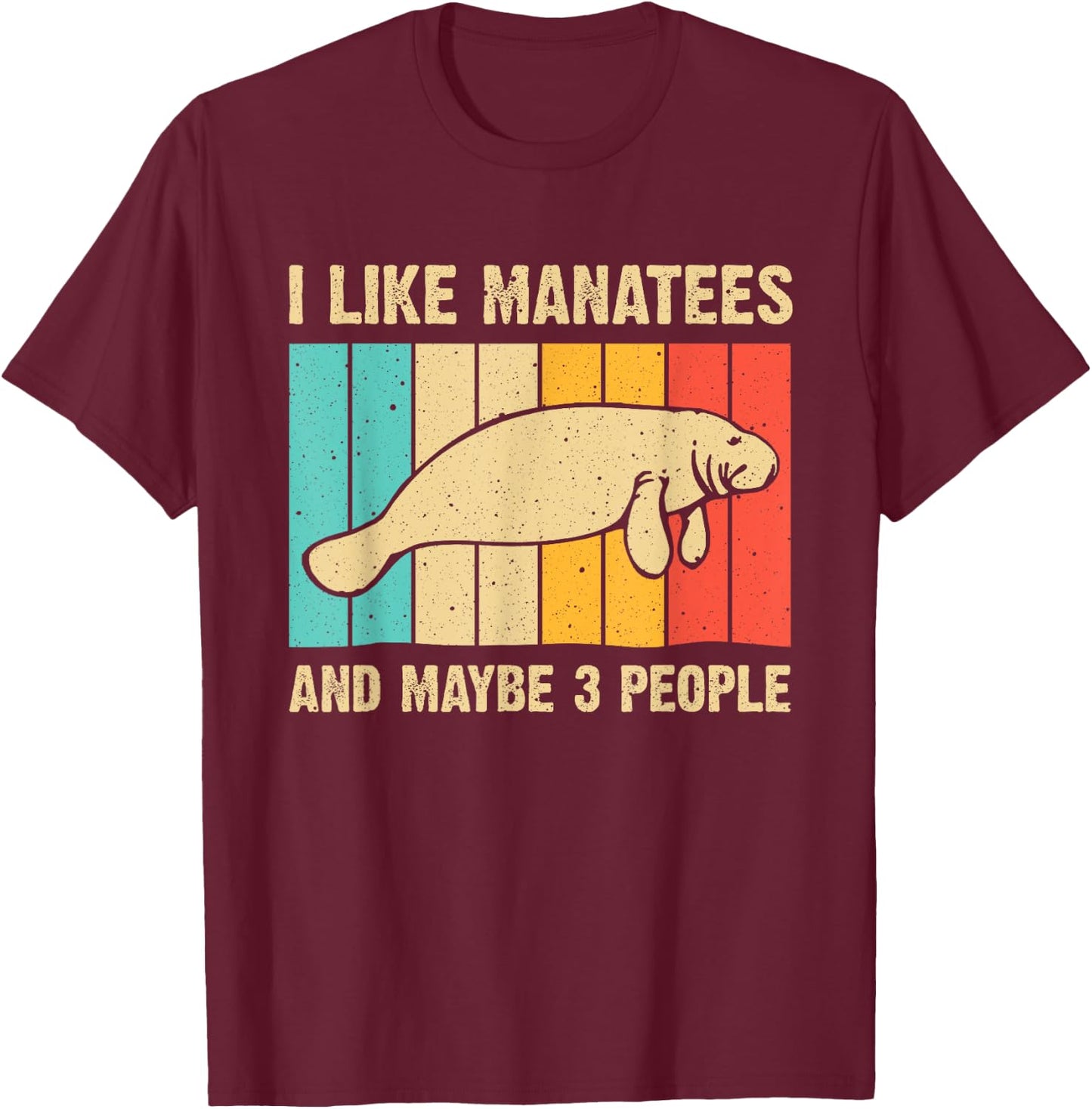 Funny Manatee Art Women Sea Cow Monster Fish Lover T-Shirt - T-Shirt | Maroon