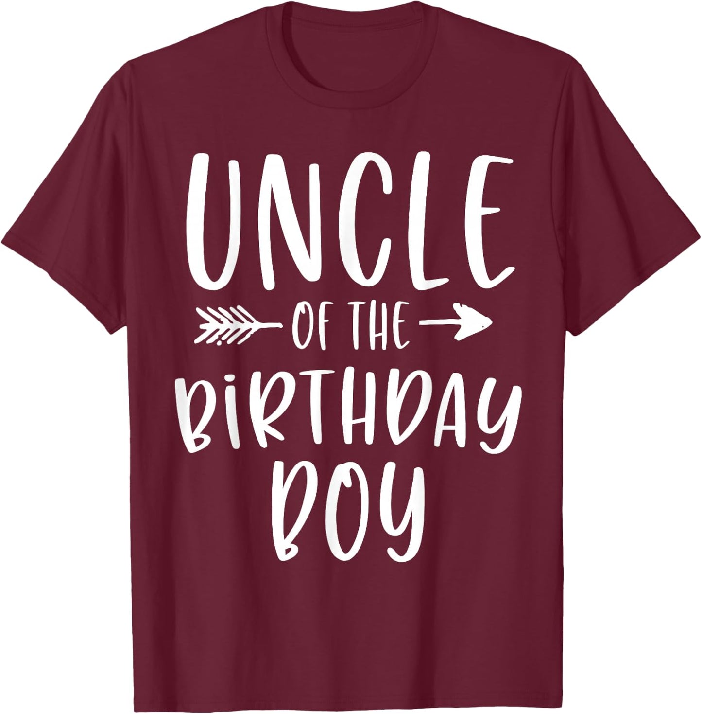 Uncle of the Birthday Boy Uncle And Nephew Bday Party T-Shirt - T-Shirt | Maroon