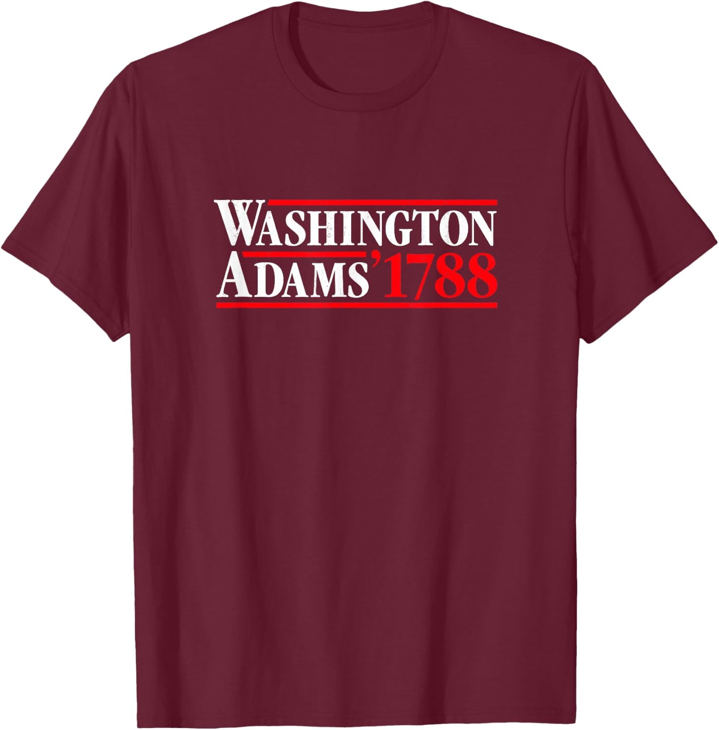 George Washington 1788 Retro President Campaign T-Shirt - T-Shirt | Maroon